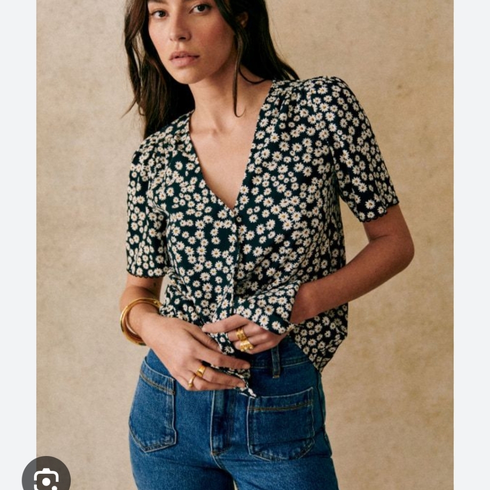 Sezane Indira Shirt Daisies - Size 40